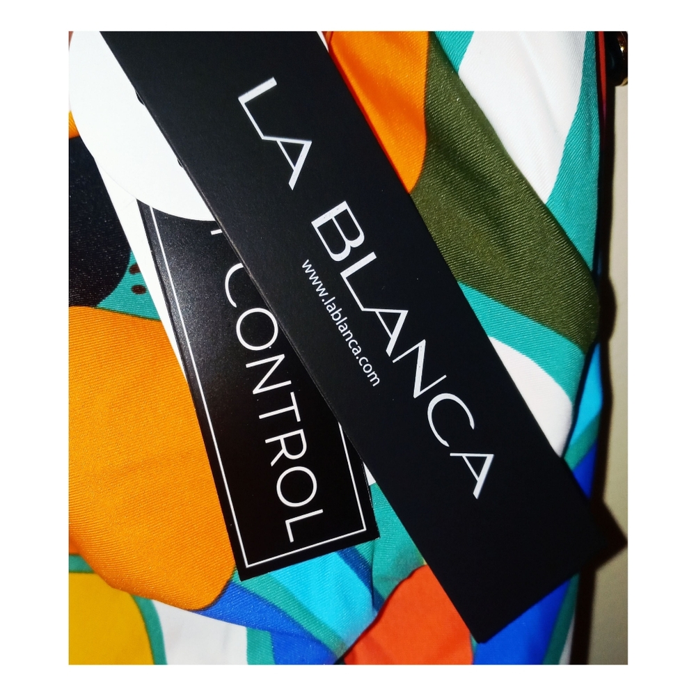 LA BLANCA One Shoulder Multi‎ color Floral One Piece Swimsuit / Swimwear - Picture 6 of 6